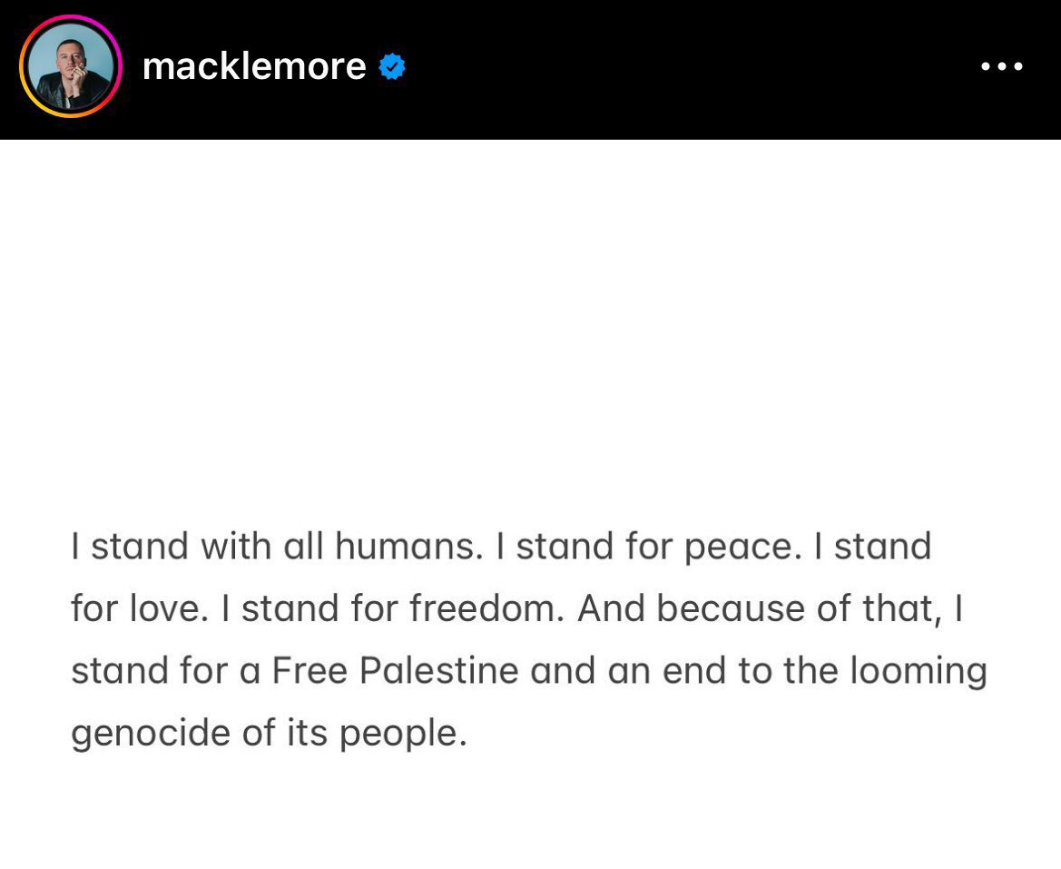 🇵🇸 Macklemore is cooking ???