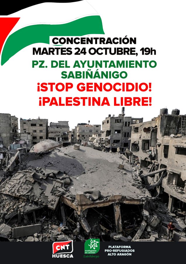 ApoyoMutuoAra's tweet photo. En breve en #Ejea #Exeya
Y otras convocatorias en #Samianigo #Sabiñánigo #Teruel #Zaragoza
#Aragon con #Palestina
Recomendamos este audio de @Laespiralibre
https://t.co/JMK08fOIkq https://t.co/07ZksIn0iz