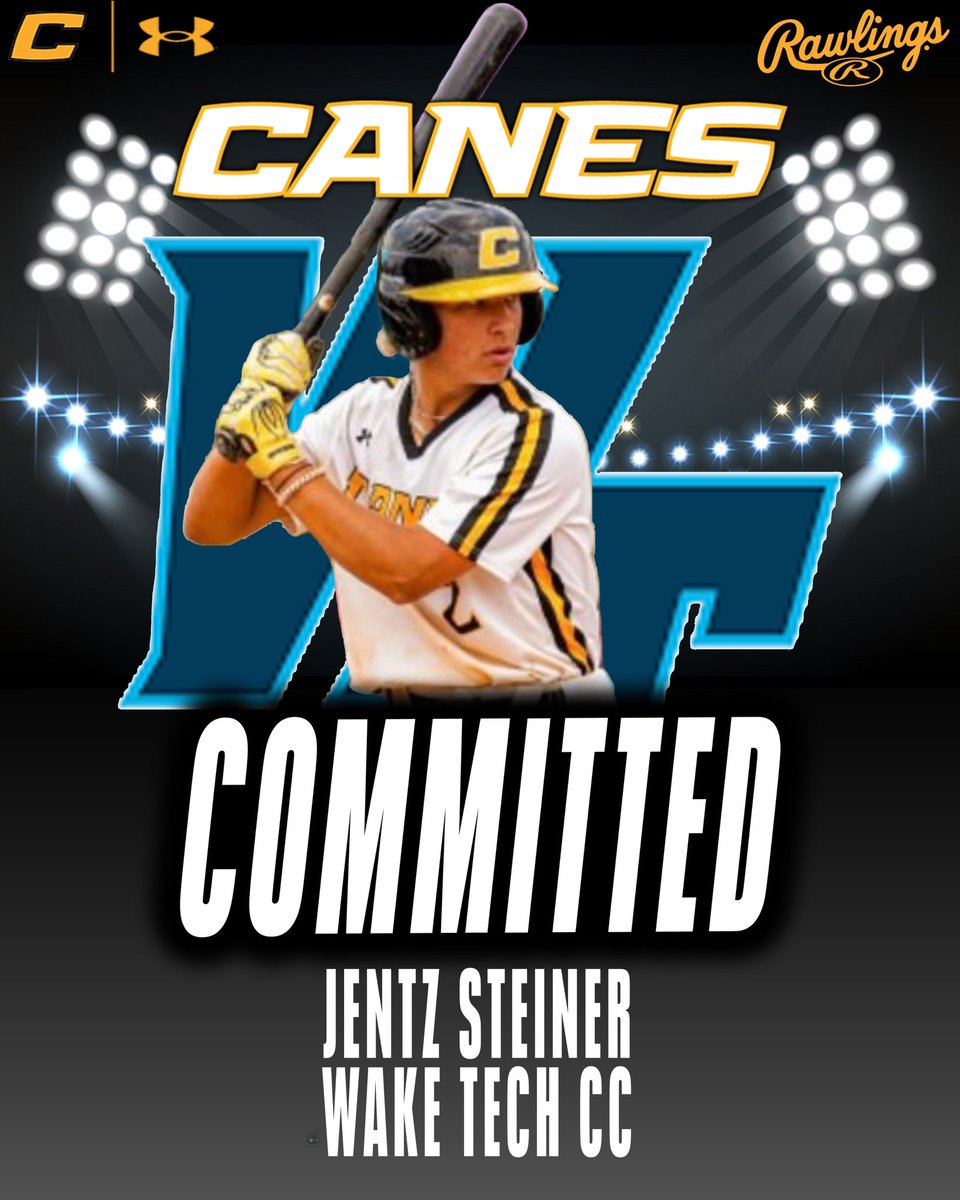 Canes 2024 3B/MINF <a href="/JentzSteiner/">Jentz Steiner</a> 
(Holly Springs, NC) has committed to Wake Tech!

#TheCanesBB | #Committed
#DifferentBrandOfBaseball