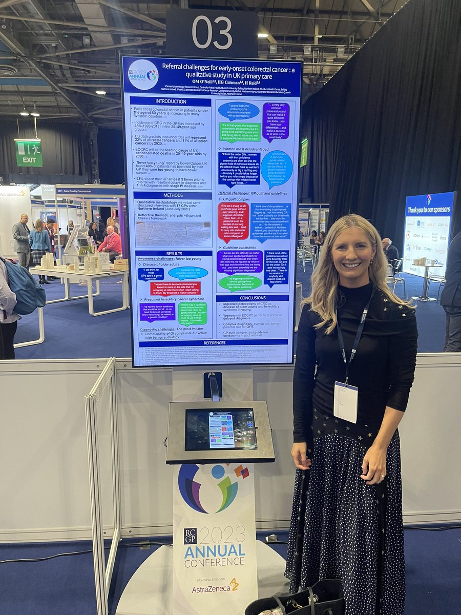 OrlaMONeill's tweet image. Wonderful few days at #RCGPAC in Glasgow. Great opportunity to promote EOCRC and our research into the referral challenges for these patients. #nevertooyoung @bowelcanceruk