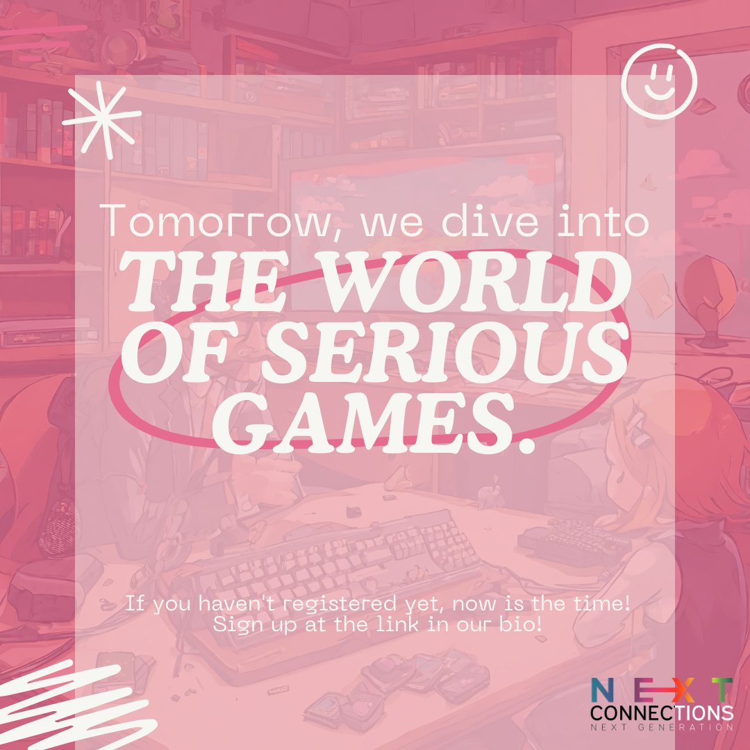 ConnectionsNex1's tweet photo. Tomorrow, we dive into the world of serious games. If you haven't registered yet, now is the time! Sign up at the link in our bio!
#ConnNextGen23 #ConnectionsNextGen #OnWednesdaysWeWargame https://t.co/YYMNiz15Ch