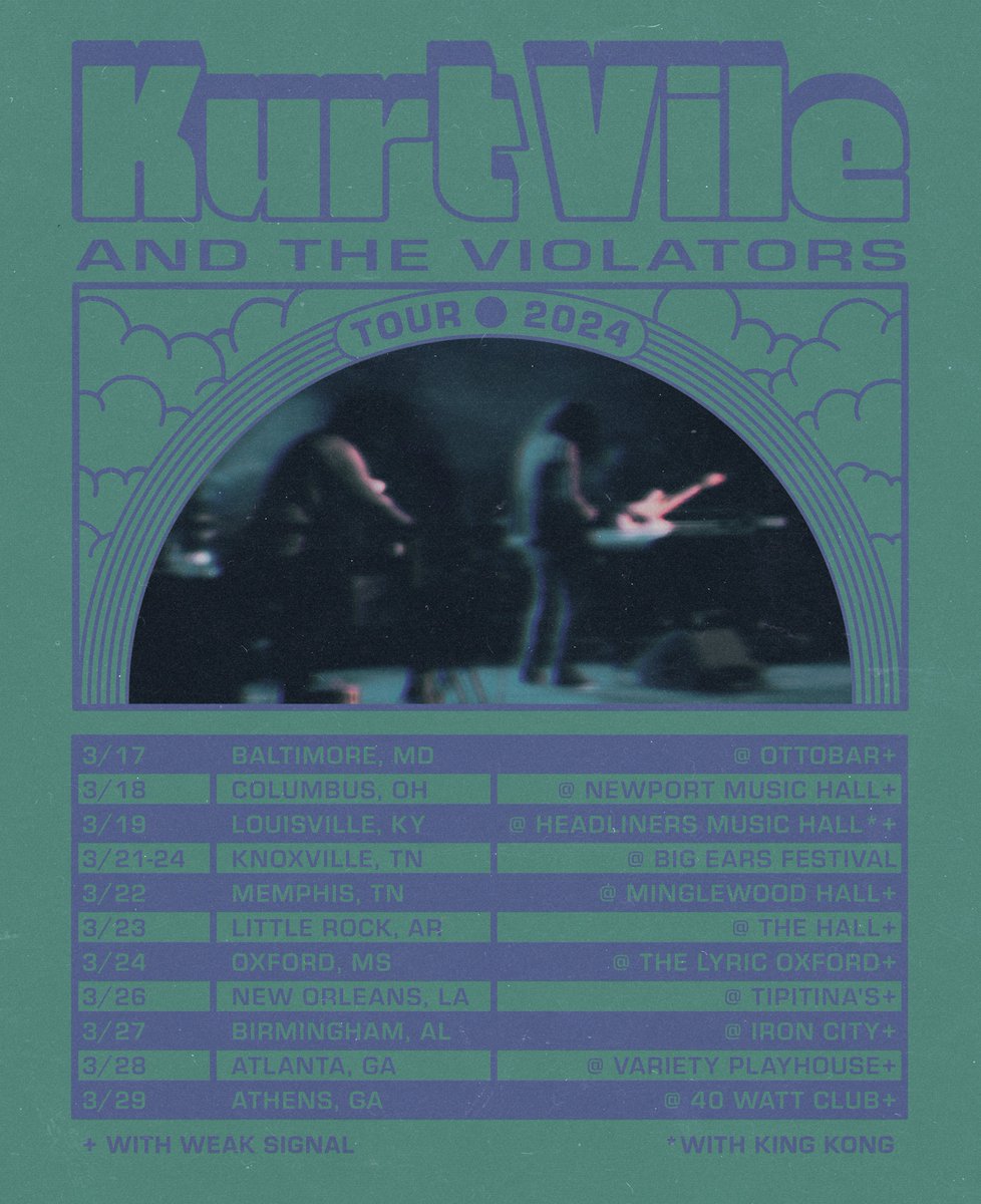 Kurt Vile and the Violators have announced a new tour, happening March 2024! Tickets on sale next Friday, October 27th at 10 AM local time. kurtvile.com/tour