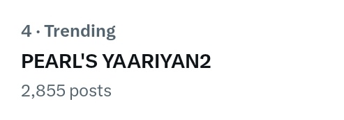 Pvpian_teena's tweet photo. Guys hashtag is also trending with tagline
PEARL'S YAARIYAN2
 #PearlVPuri https://t.co/pFYreHFnYM