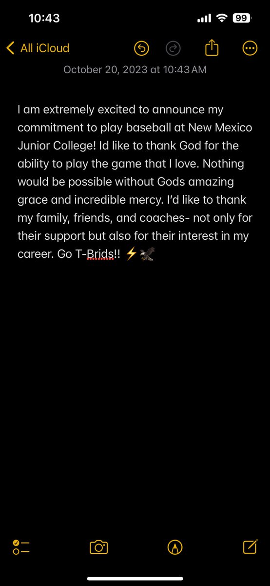 Go T-Birds! ⚡️🦅 <a href="/coach_robbs14/">Michael Robbins</a> <a href="/jazfelixgato/">Lauro Felix</a> <a href="/LBKBaseballAcad/">Lubbock Baseball Academy</a> <a href="/NMJC_BSB/">New Mexico Junior College Baseball</a>