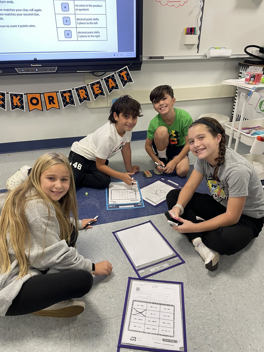 Refine day = math centers! Students worked in groups to explore the powers of ten! ✖️➗ <a href="/KFernandez_STEM/">Ms. Fernandez</a> <a href="/MFerraroMKE/">Mary Anne Ferraro</a>