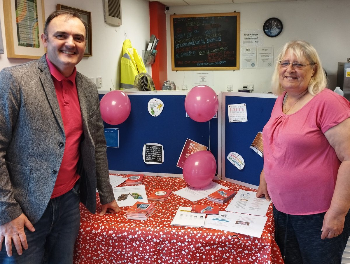 Joined Tracy Baistow at Rainbow Cafe today. Every year, October is breast cancer awareness month. MacMillan continues to raise funds with support like this one. #ThankYou macmillan.org.uk/cancer-awarene…