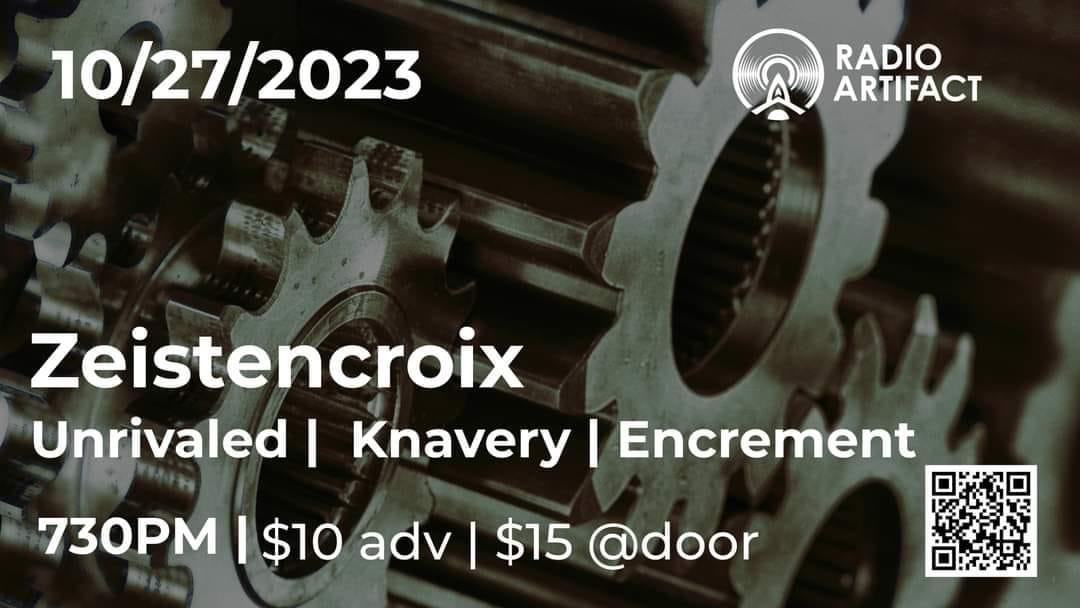 Encrement's tweet photo. CINCINNATI - We’re playing with @zeistencroix, @UnrivaledBand, and @knaveryband on October 27th at @RadioArtifact 🔥 Tickets can be purchased from any member of the band.

#NewMusic #RockMusic #Encrement https://t.co/Yn3PpnA6hS