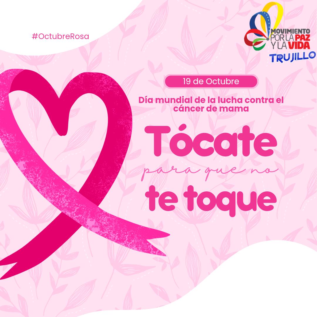 Efeméride 📢
#19DeOctubreMesRosa🩷

A nivel mundial, octubre se considera como el mes rosa porque es dedicado a crear conciencia y sensibilización sobre el Cáncer de Mama, tipo de cáncer más común y principal causa de mortalidad en mujeres en todo el mundo. Nos unimos✊🏻🩷
