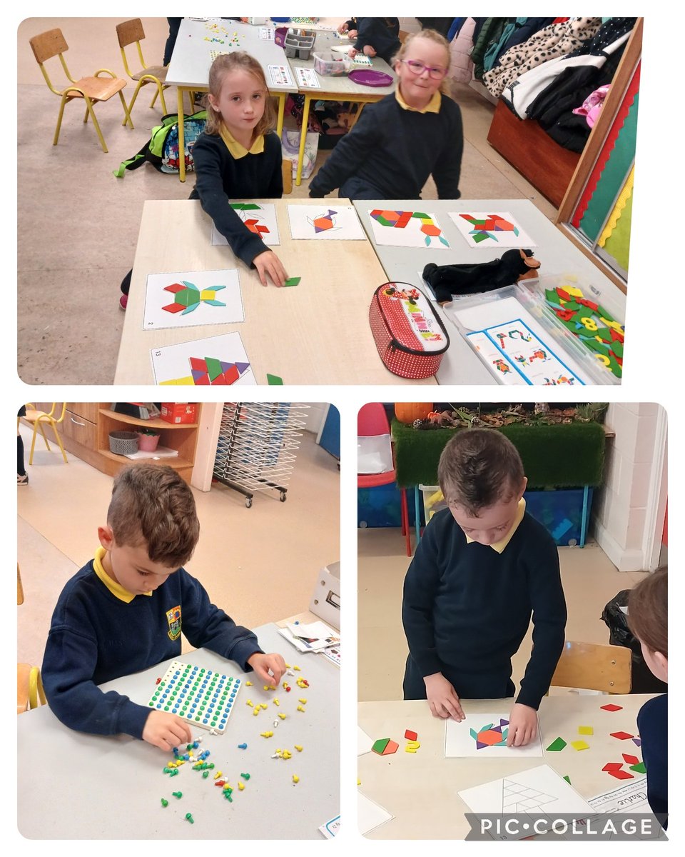 MsSmyth_SI's tweet photo. More fun for #mathsweek23 we explored patterns and shapes https://t.co/lDkqwPsPmm