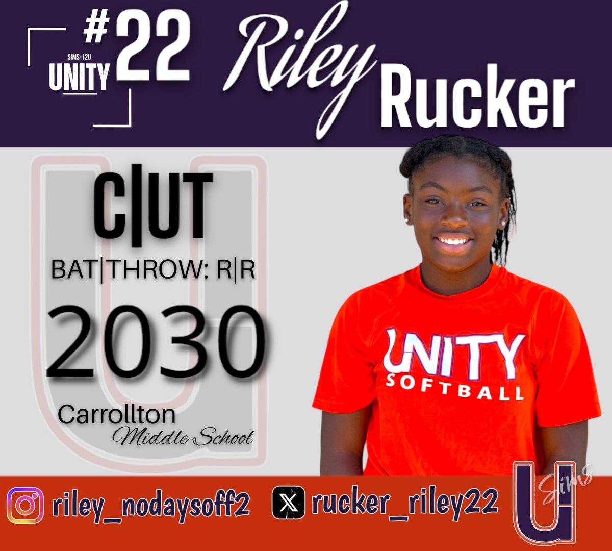 USims2k11's tweet photo. Meet Riley, #22 A Leader of Leaders!!! Dominating the infield @ Shortstop and a member of our Catching Trifecta! She has a big bat &amp; even bigger swing. Her Softball IQ is impeccable &amp; it shows her love 4 the game. 
Ruck, share something to ur fans about U?“I am my Dad’s Twin.” https://t.co/172kktBnvI