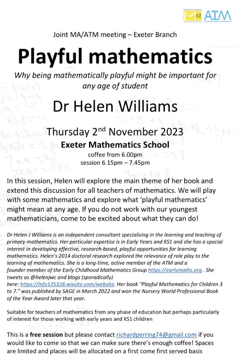 LearningMaths's tweet photo. I know it’s half term but *just* before you open a bottle of whatever celebratory drink makes you happy, why not sign up for this lovely event happening just after the holiday when you’ll feel much more refreshed?!🥂🍻🫖🧉🍹 https://t.co/59kL8RuBxo