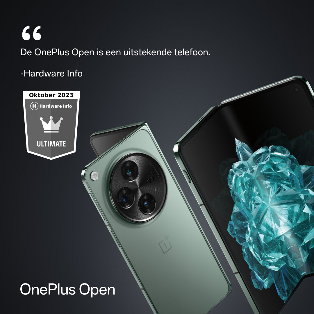 OnePlus Open krijgt de Ultimate Award van <a href="/HardwareInfo/">Hardware Info</a>! Ben je het me ze eens? 

Lees de hele review hier: nl.hardware.info/artikel/10679/…