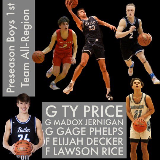 The BOYS 3rd Region Hoops Preseason FIRST TEAM!