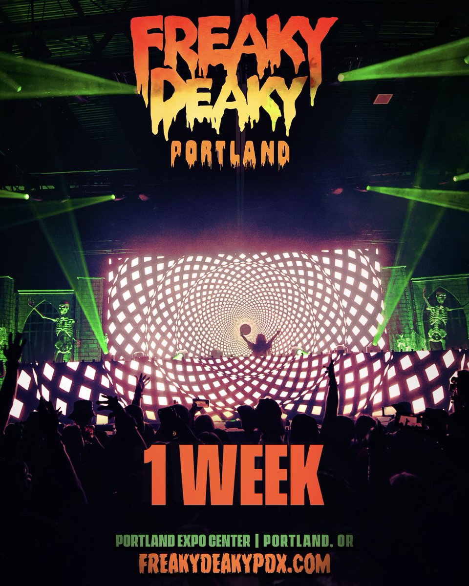 The spooktacular wait is almost over, FREAKS! 👻 In just ONE WEEK, the frightful festivities at the Portland Expo Center will BEGIN! Freakytown is calling your name, and it’s time to answer. 🎃🕷️