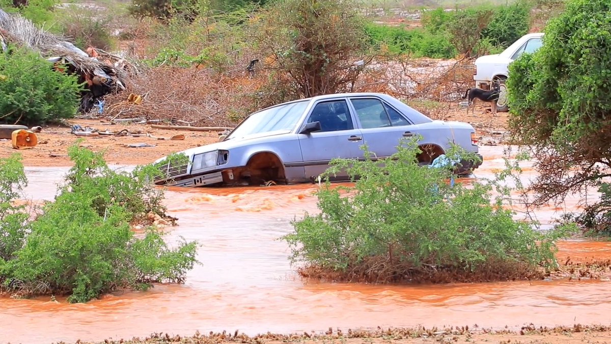 dhoorebbc's tweet image. The IDP camps in #Luuq district of #Gedo region have been flooded after heavy rainfall on Friday.