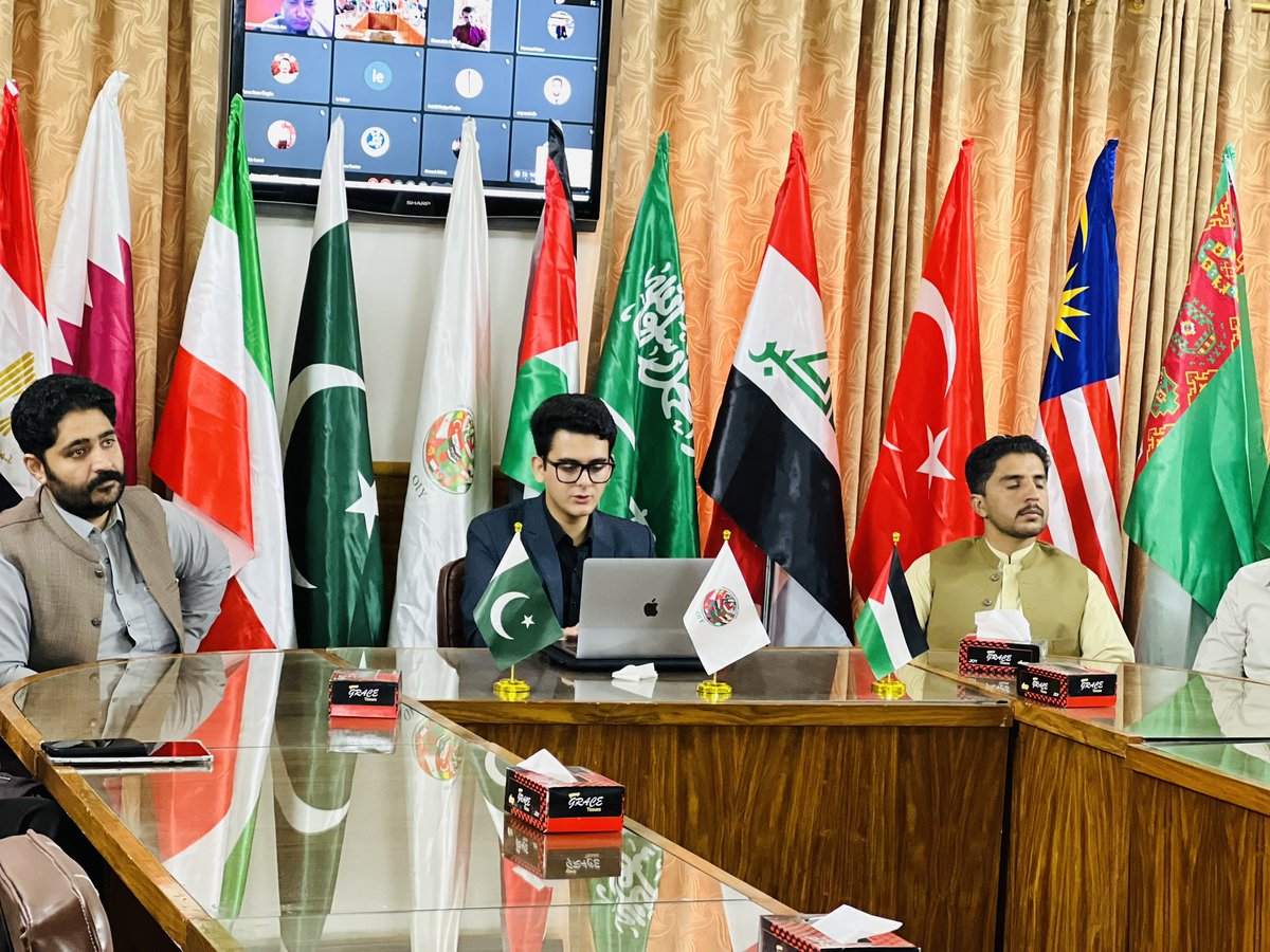 hammadkakar211's tweet photo. Organisation of Islamic Youth Convenes Meeting of the Young Representatives of Muslim Countries to Address Isra-el Attacks on Gaza"

✅ Organisation of Islamic Youth, under the leadership of President Hammad Khan Kakar, successfully organised the Meeting.
#PalestineGenocide https://t.co/nGlukKROq3