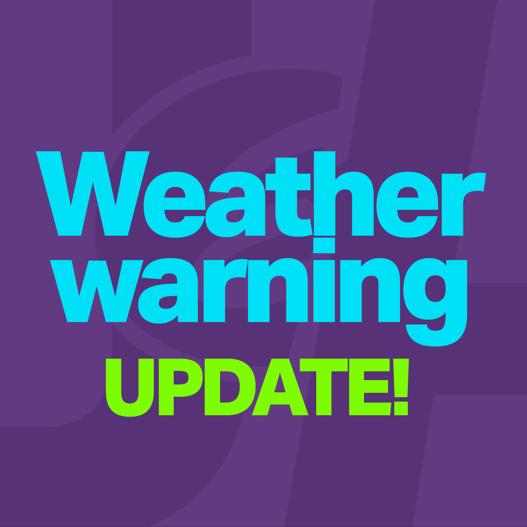 IMPORTANT INFORMATION 📣The red weather warning for D&A region has been extended to include Saturday. The plan still remains for campuses to open on Monday. We'll keep an eye on the situation o& if there is any change, advise by 5:00pm Sunday. More ➡️ac.pulse.ly/xld8114t3b