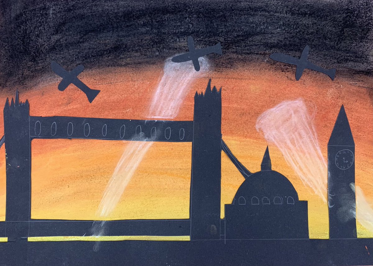 6B have yet again blown Miss Barrington away with their fabulous art masterpieces! This week, the children have used water colours, pastels and created silhouettes of famous landmarks in London 🎇🌆✈️

‘The Blitz’ by 6B… take a look at our art gallery!  

#PVArt #PVHistory #WW2