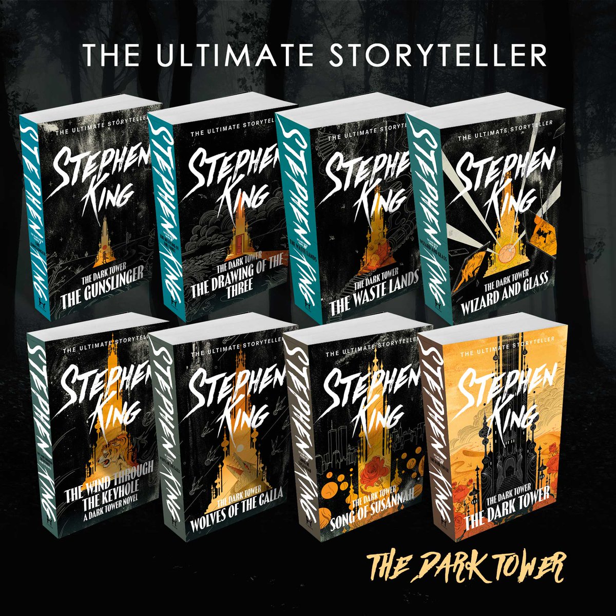 HodderBooks's tweet photo. We are delighted to reveal The Dark Tower collection of @StephenKing Ultimate Storyteller resissues, which will be available in-store and online from late November.

Find out more about the reissue programme here: https://t.co/nYVH6UgBkj https://t.co/1naVbDGdNr