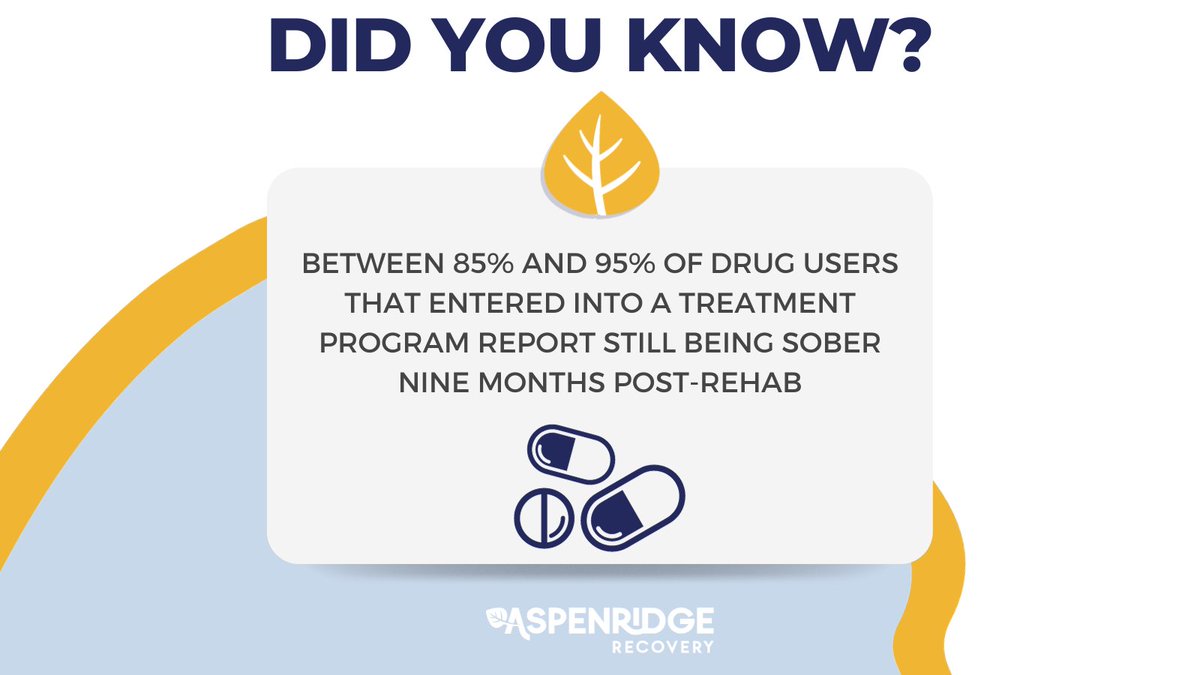 AspenRidgeRec's tweet photo. Here's some inspiring news: Between 85% and 95% of individuals who bravely embarked on their recovery journey report being sober nine months post-rehab. Recovery is possible, and every step forward is a victory worth celebrating! 🌟💪

#Rehab #Drug #SubstanceAbuse #RehabCenter https://t.co/yQcAQJmTkb