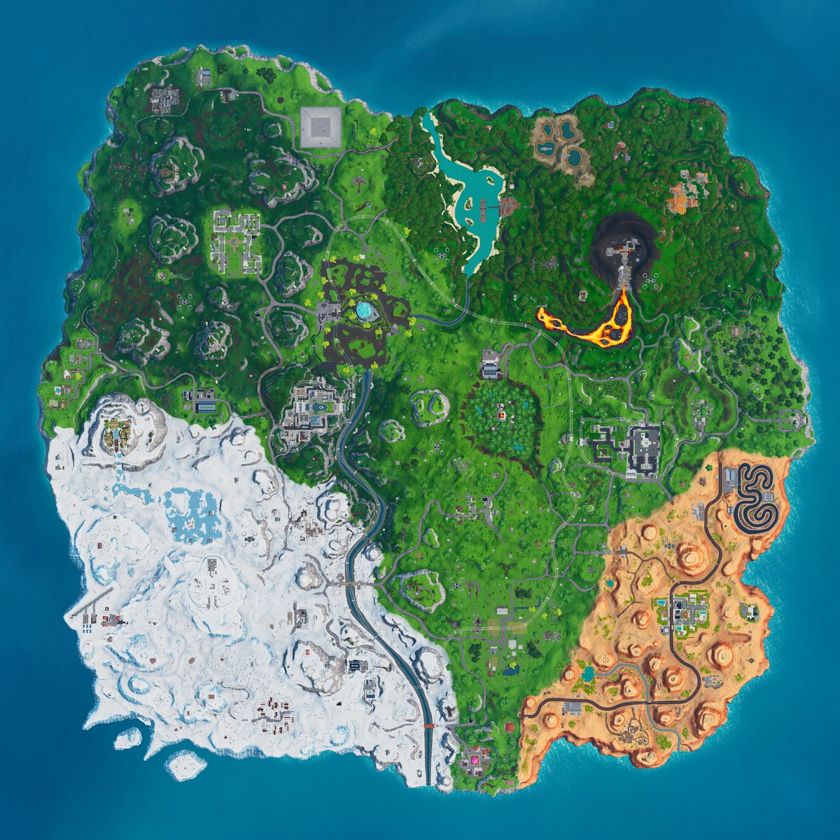 FortniteFNLK's tweet photo. Fortnite Chapter 4 Season 5 Map https://t.co/Xgym8Bm56K