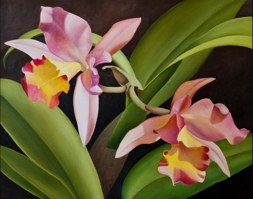 WomensArtForAll's tweet photo. Christine #Knize (@orchidpainterartist) •Pink & Green• #WomensArt #ArtByWomen #WomenArtists https://t.co/zsbxVvxkYY