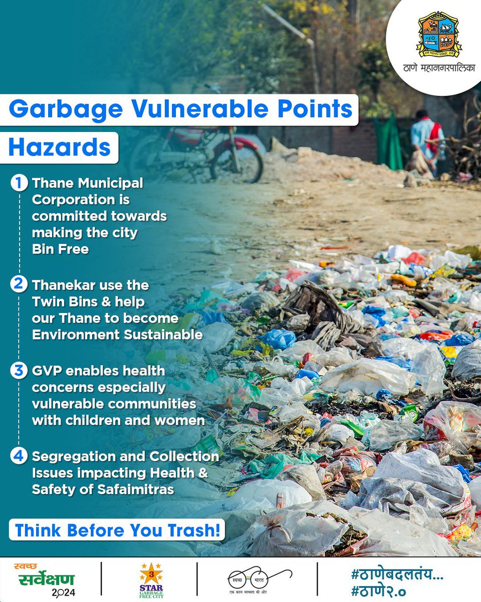 Let's aim to eliminate the GVPs in Thane and use the Twin Bins for Thane's Garbage Free Future 

#Thane #ThaneCity #Thanecityofficial #Thanekars #Thanewest #Thaneeast #thanekars