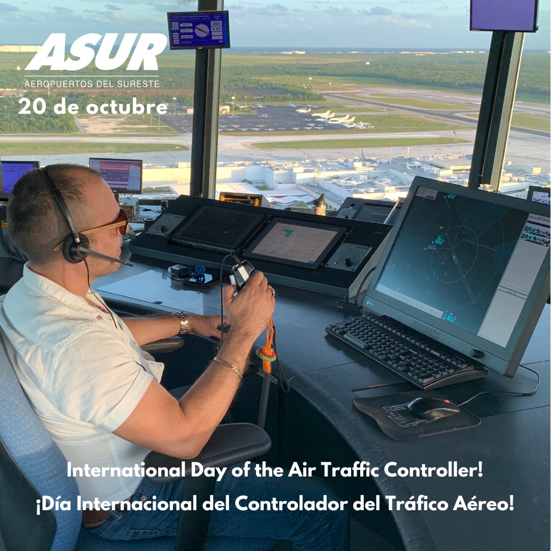 America_Vuela's tweet image. 20 de octubre, día internacional del #ControladorAéreo 
#AsurAeropuertos