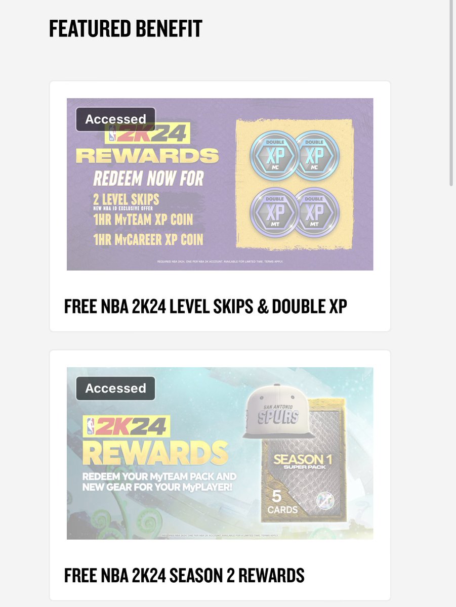 Fatboz_'s tweet image. 🚨 N’HÉSITEZ PAS À VOUS CONNECTER SUR VOTRE COMPTE NBA ID POUR RÉCUPÉRER CES REWARDS GRATUITES #NBA2K24