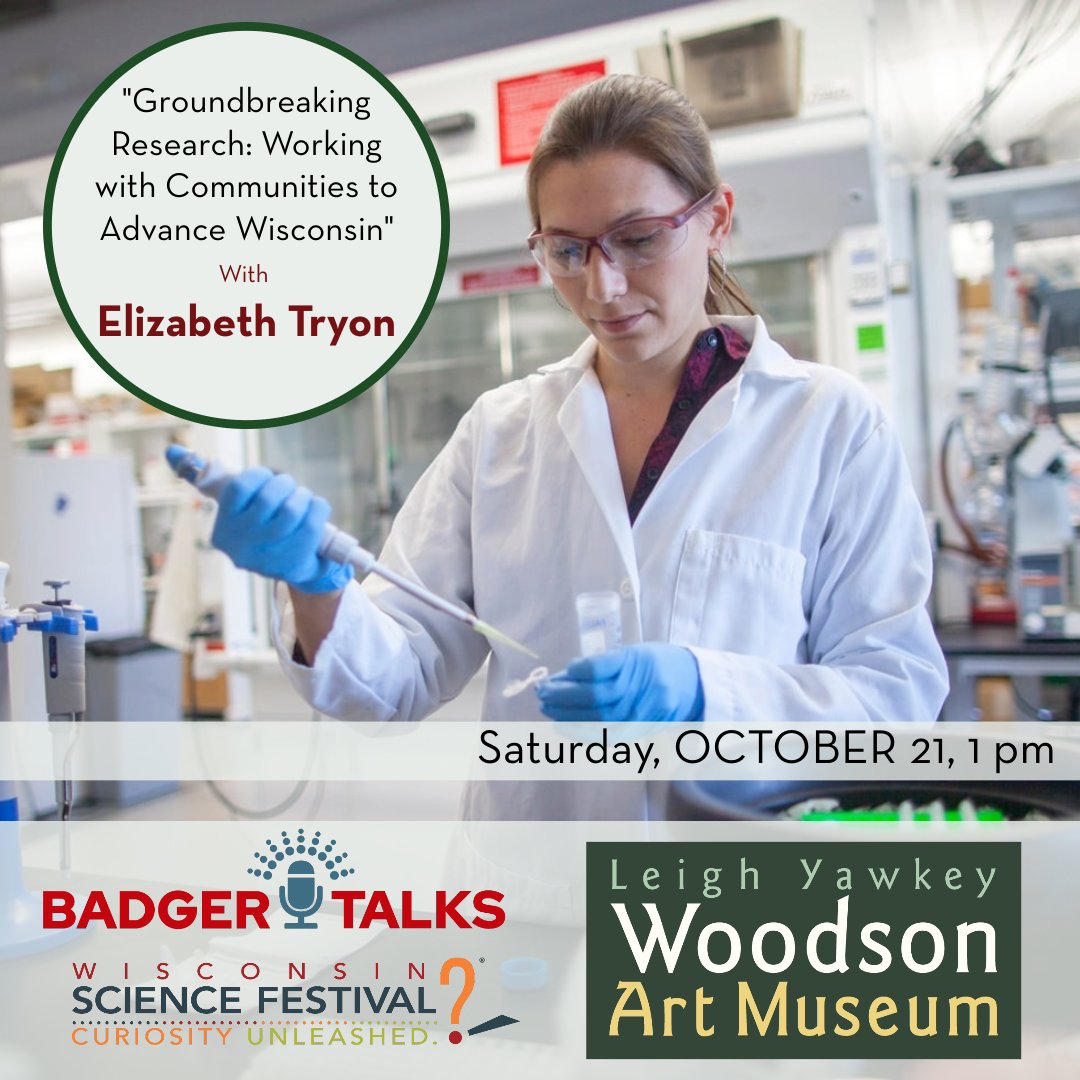 Happening tomorrow! 
The Leigh Yawkey Woodson Art Museum is proud to be working with @UWBadgerTalks and @WiSciFest to provide this awesome opportunity for our community!