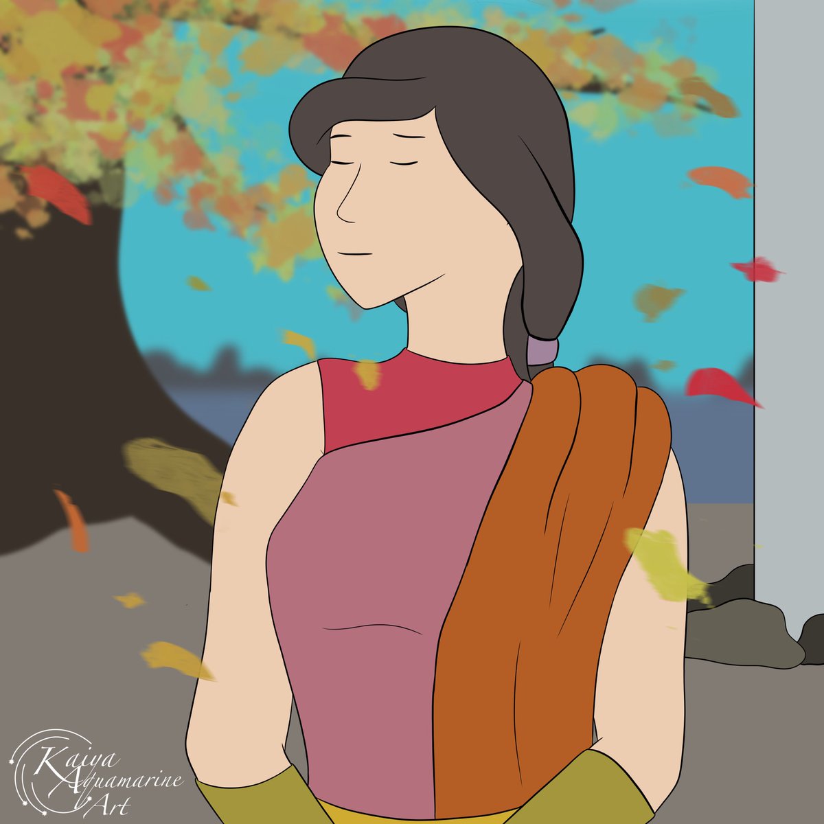 KaiyaAquamarine's tweet image. OC-tober day 20: Autumn 

Decided to use Agni for this. She’s a Firebender who married an airbender and thought she’d enjoy relaxing to the wind. 

-
Time took: 45 minutes
-

#OC #AvatarOC #AtlaOC #LokOC #Agni #Airbender #Firebender #autumn #Prompt #Drawing #Art #procreate