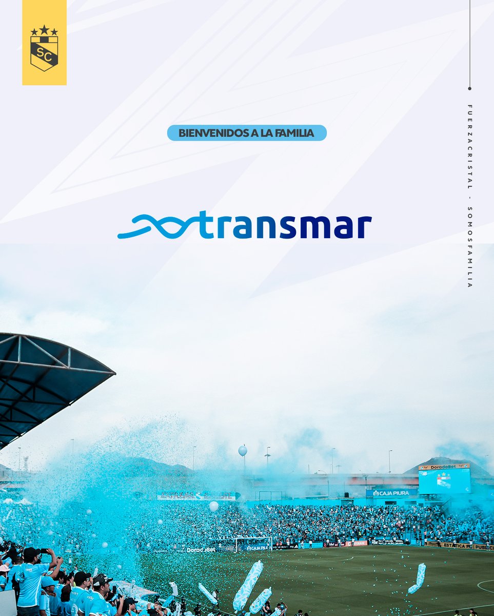ClubSCristal's tweet photo. ¡Bienvenido #Transmar a la familia celeste!
Nos alegra presentar al nuevo transporte oficial del Club Sporting Cristal.
#FuerzaCristal https://t.co/EYft0t72tO