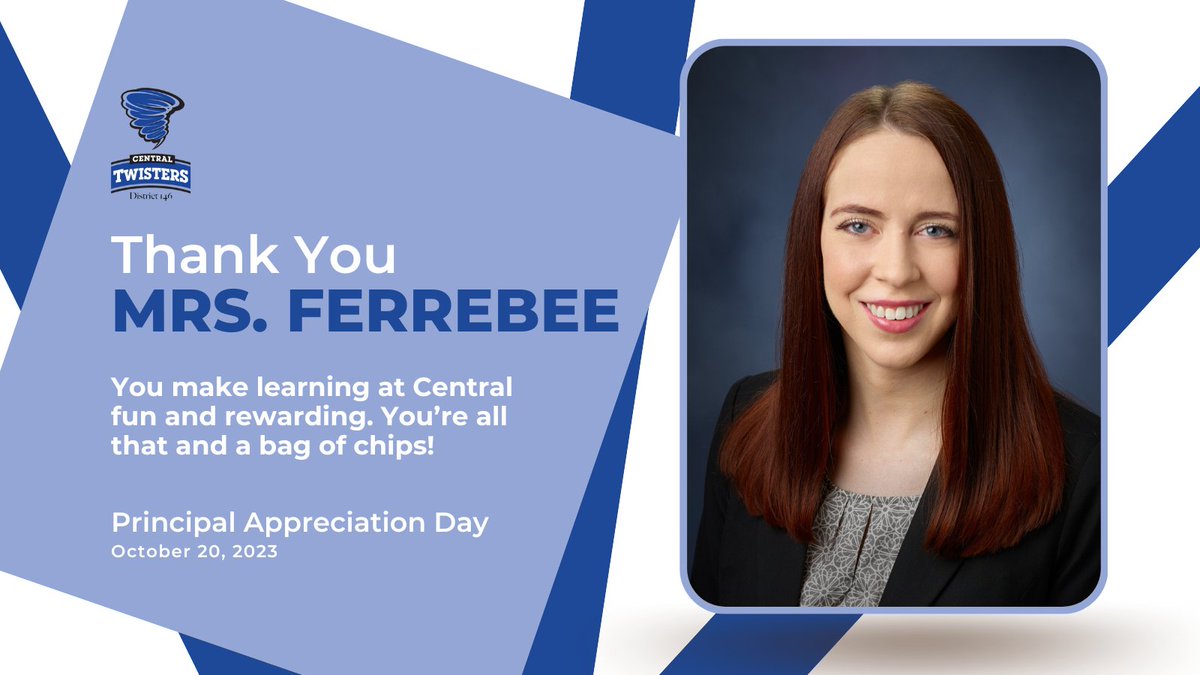 We also have two amazing Assistant Principals at Central who also deserve a great, big thank you! We appreciate everything you do for us, Mr. Kuzanek and Mrs. Ferrebee! #WeAre146