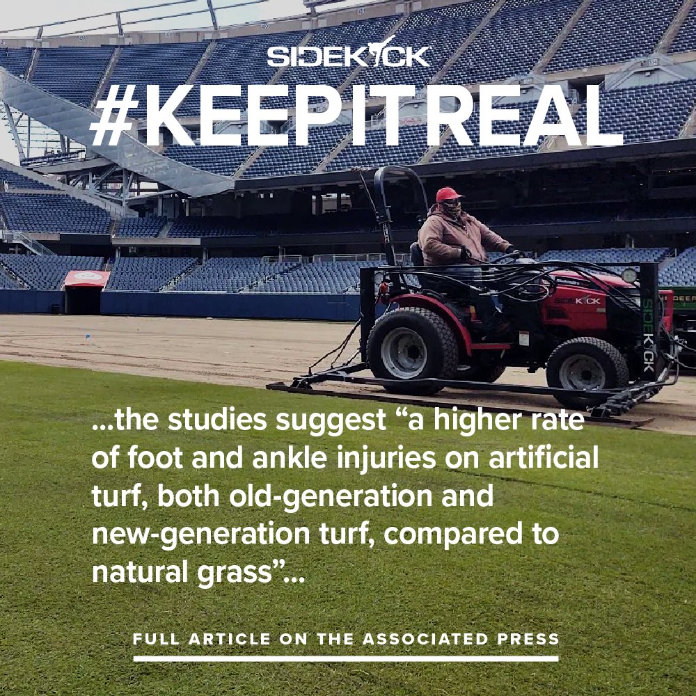 Where do you stand in the ongoing debate between natural vs artificial turf? 

#KeepItReal #SIDEKICKUSA #RealTurfRealTight @FieldExperts @TPITurfTalk @NFLPA @NFL 

Check out this @AP article: apnews.com/article/nfl-aa…