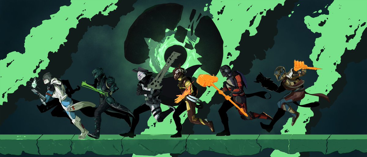 We built a bridge to get over it. 

A poster celebrating my Day 1 trams victory over crota! 

#Destiny2 #Destiny2Art #Destiny2AOTW