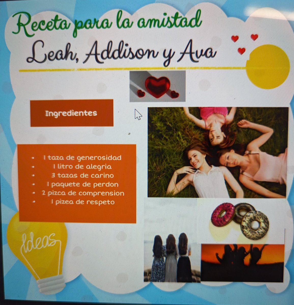 Fourth grade Spanish students looked at some recipes for friendship in Spanish then wrote their own for our class "cookbook." #ihpromise <a href="/IHElementary/">IHElementary</a>