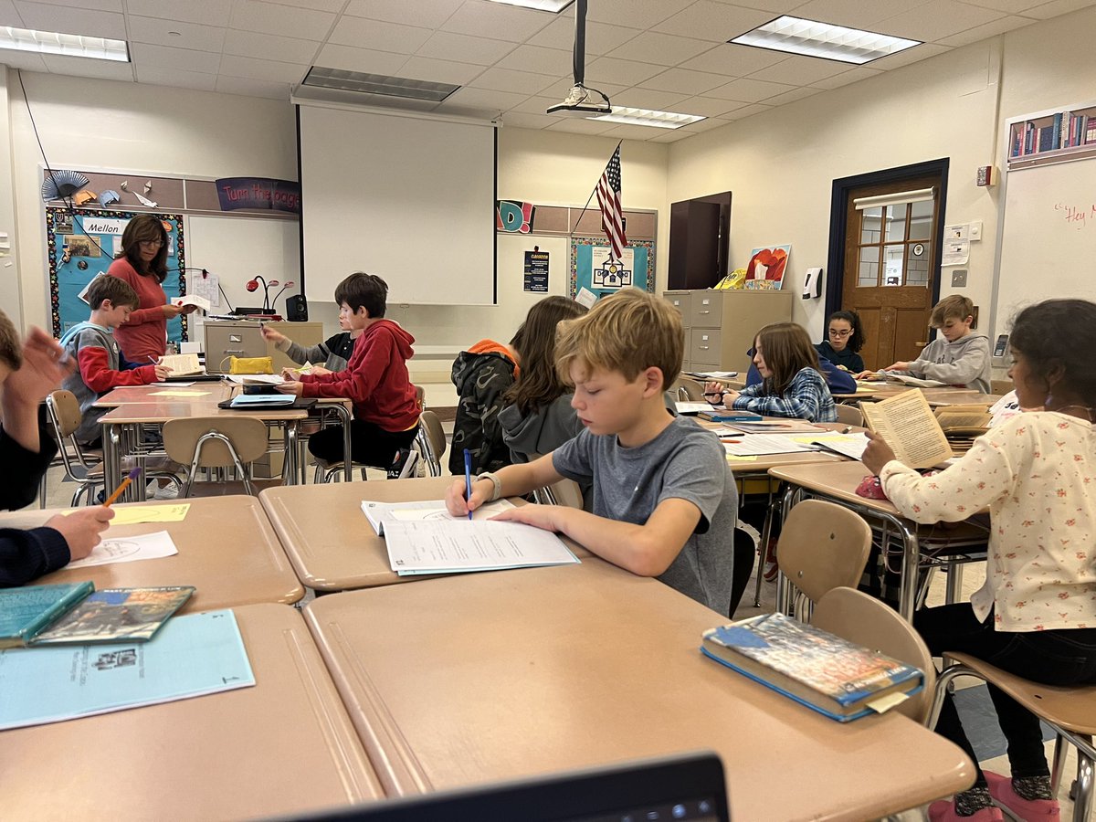 Spending a rainy, Friday afternoon in Mrs. Tanner’s class discussing Stepping on the Cracks.