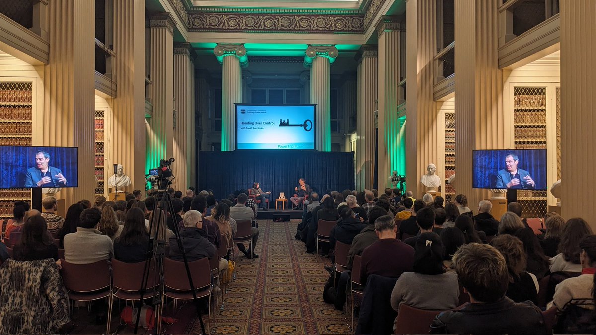 ioannis kalkounos (@ikalkounos) on Twitter photo Full house for David Runciman in conversation with @ShannonVallor, as part of <a href="/UoE_EFI/">Edinburgh Futures Institute</a>'s Power Trip, Autumn '23 event season. Full house for David Runciman in conversation with @ShannonVallor, as part of <a href="/UoE_EFI/">Edinburgh Futures Institute</a>'s Power Trip, Autumn '23 event season.