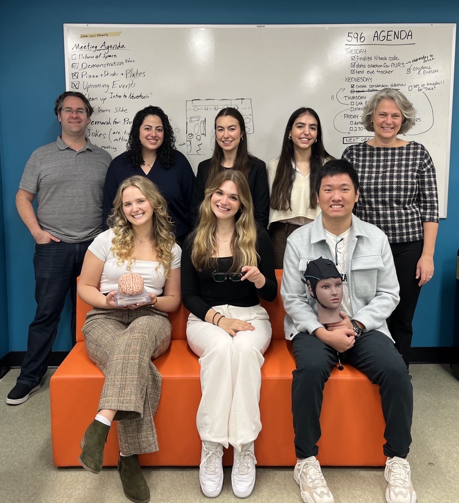 QNeuroDiscovery's tweet photo. Welcome to the official account of Queen's University's Neurotech Discovery Lab! 

Top - Dr. Ethan Hemming, Catherine Fawzy, Chloe Hall, Celine Habashy, Dr. Susan Boehnke
Bottom - Cassidy Bretney, Erin Ford, Louis Chen

Follow us:
@SusanBoehnke @heming_e @NeurotechMC @QueensU_CNS https://t.co/plQAu0gUxg