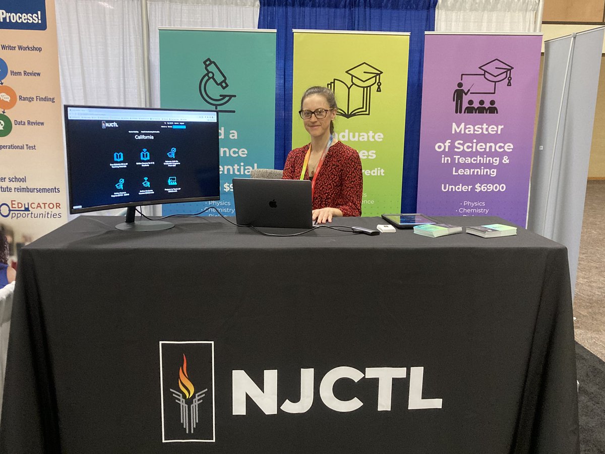 NJCTL's tweet photo. Come visit @NJCTL #CASE23! Learn about our Free K12 &amp; AP teaching resources and low-cost graduate education! cascience https://t.co/2frbHoLmNZ