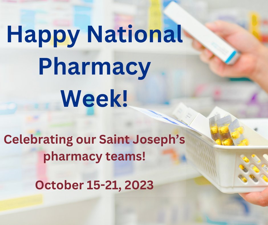🏥 Celebrating National Pharmacy Week at Saint Joseph's Medical Center and St. Vincent's Hospital Westchester! 💊🩺 Thank you to our dedicated pharmacy team for their vital role in patient care. 🙌❤️ #NationalPharmacyWeek #PharmacyHeroes #Healthcare