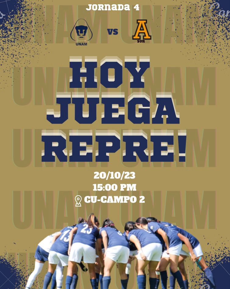 RepreFemUNAM's tweet image. Hoy disputamos la Jornada 4 de la Conferencia Nacional, ¡Vamos Repre!, ¡Vamos UNAM!

@CONADEIPmx  @DeporteUNAM  #DeporteUNAM #FutbolFemenino