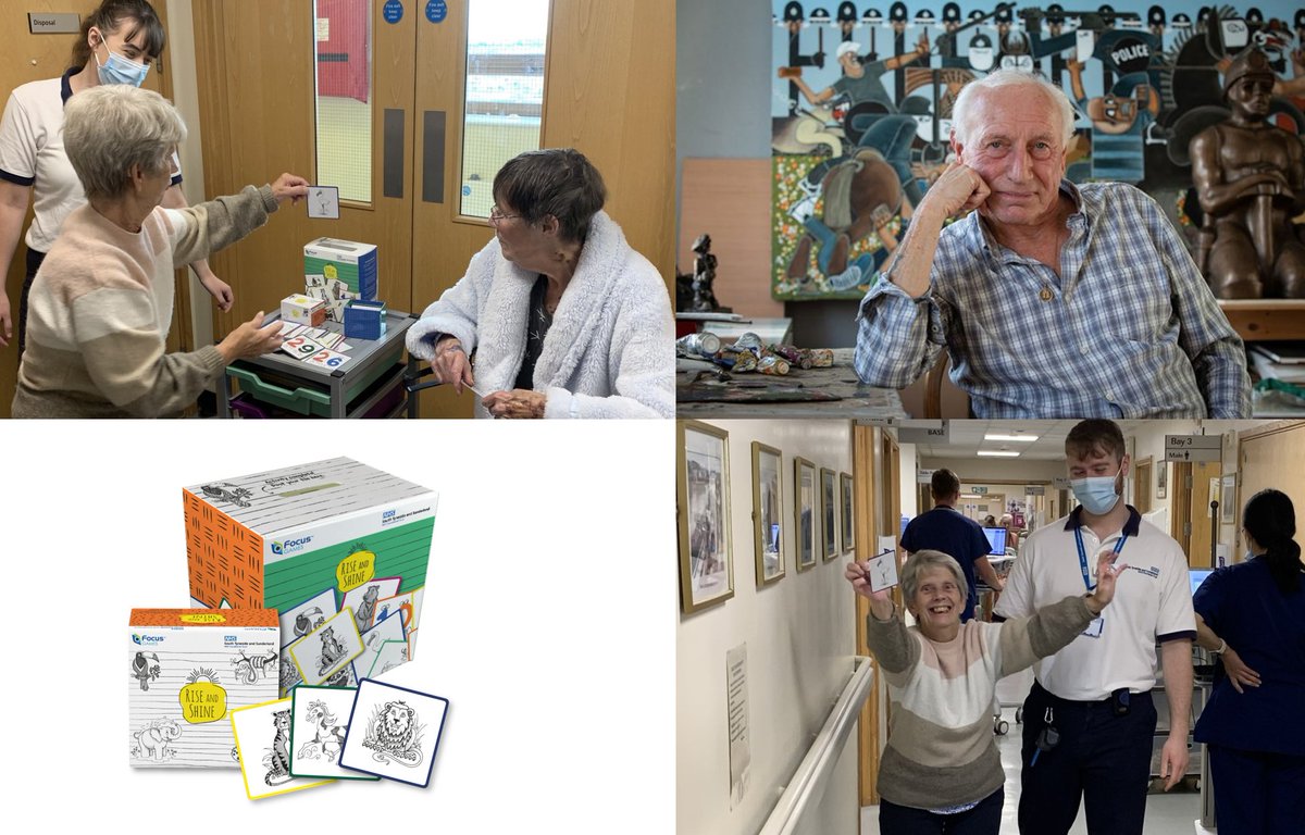 Thanks to Health Innovation NENC for publishing the Rise and Shine Game case study. Read it here zurl.co/Om5h Unique game gets patients mobile. Artwork by artist <a href="/Bob/">Bob</a> Olley pictures with thanks to Ward E56  South Tyneside and Sunderland NHS FT. zurl.co/vxcp