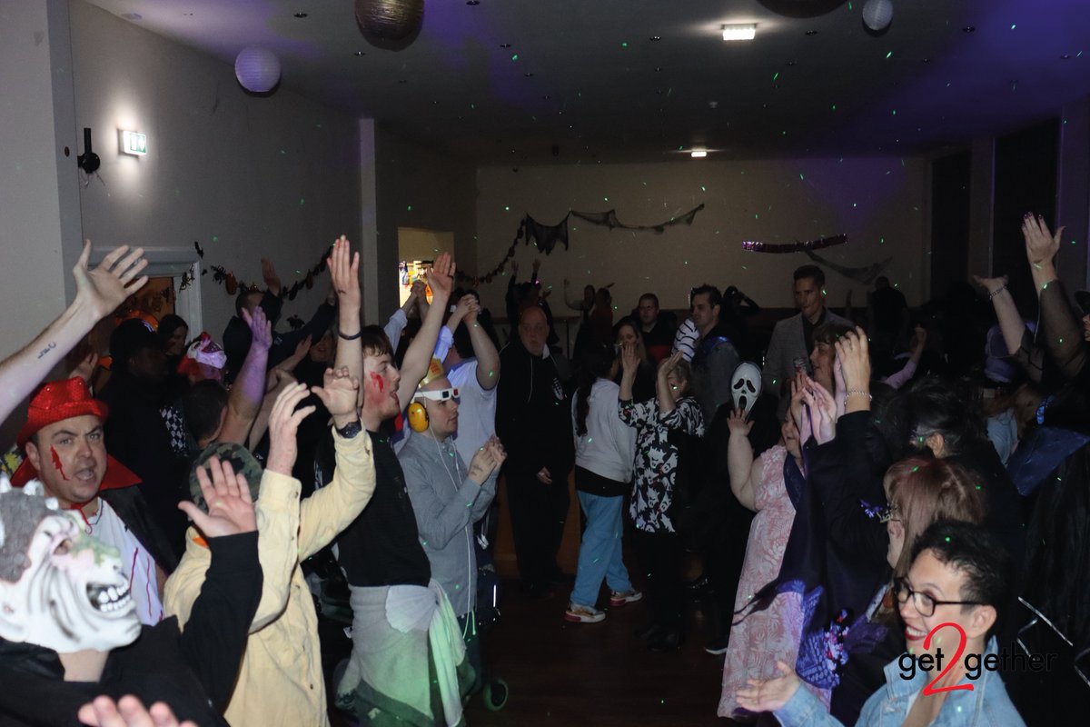 get2getheredin's tweet photo. As Dua Lipa says, we danced the night away! 🎉 A big shout-out to all 81 members who joined us for a fantastic Halloween night out. Your energy was contagious! 💃🕺

#get2gethercommunity #Halloween2023 #party #dancing #disabilitypride https://t.co/e7N9e3YsnJ