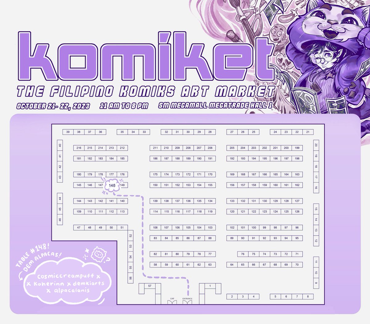 See you at Megamall! ~ Table #148 with <a href="/koherinn/">koherinn 🌸 || VGEN COMMS WAITLIST OPEN</a> <a href="/DemkiArts/">DemKimos</a> and <a href="/alpacalanis/">alanis needs sleep</a> 💕💕

Entrance fee is 100 php! ✨