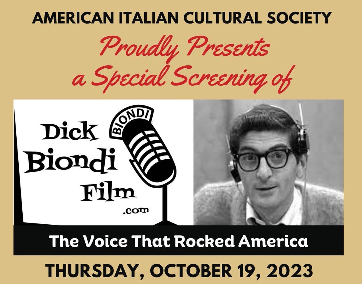 Last night's screening at the American Italian Cultural Society in Crest Hill, IL was a heartwarming evening of sweet memories and even sweeter folks. Thank you Andrea, John, and the wonderful volunteers for supporting ™️THE VOICE THAT ROCKED AMERICA: THE DICK BIONDI STORY!