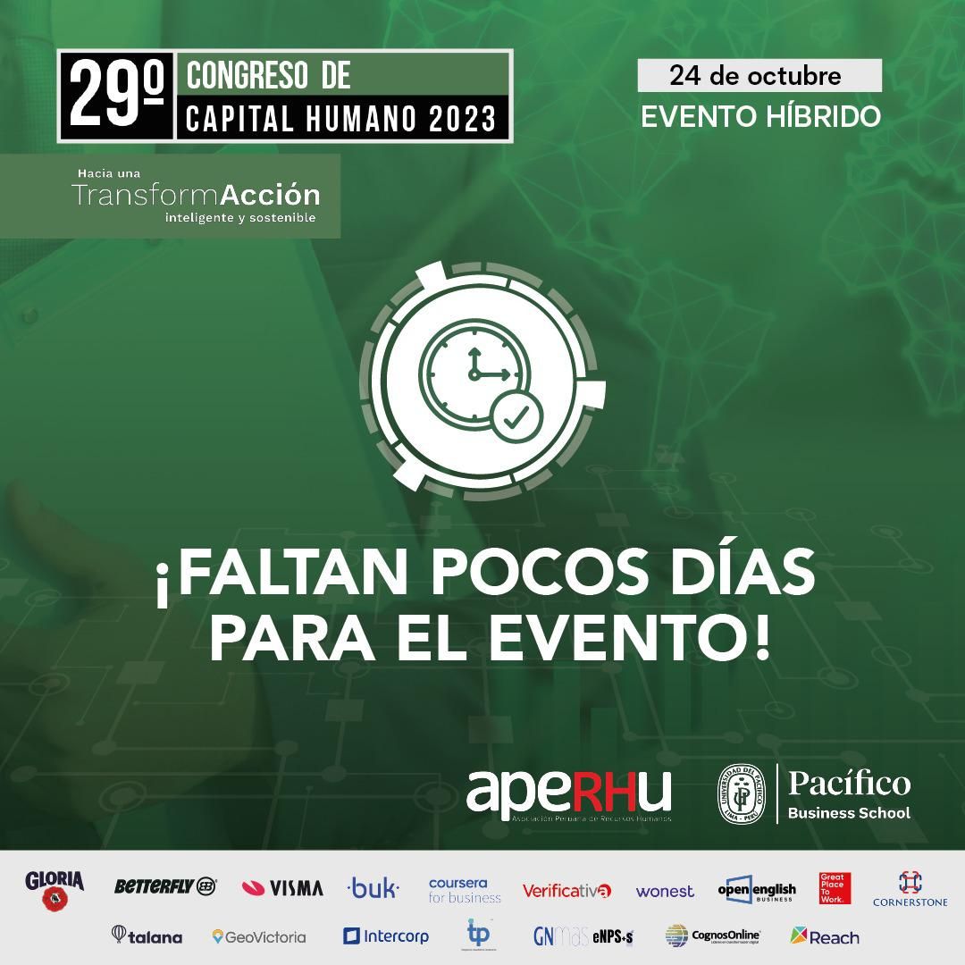 🔴 Últimos días de inscripción

Cada vez falta menos para encontrarnos este 24 de octubre en el 𝟮𝟵º 𝗖𝗼𝗻𝗴𝗿𝗲𝘀𝗼 𝗱𝗲 𝗖𝗮𝗽𝗶𝘁𝗮𝗹 𝗛𝘂𝗺𝗮𝗻𝗼 𝟮𝟬𝟮𝟯. ¡No te quedes sin participar!

✅ Mayor información y registro en: lnkd.in/gwDsCymp