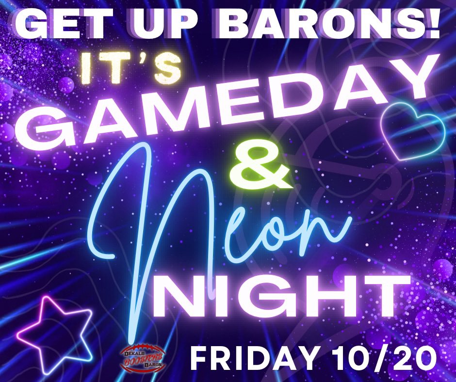 📢 Get up BARONS‼️ 🏈
♥️🖤 It‘s GAME DAY! ♥️🖤
#GoBarons #WinTheDay #WeAreDeKalb #baronfootball #fridaynightlights