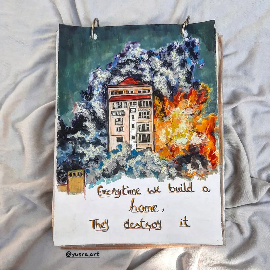 yusraazeem1's tweet photo. I made this painting to sho solidarity with Palestine 

#Palestine #GazaHospital #Gaza_Genocide #GazaAttack #explore #art https://t.co/k8DXxmUNWw