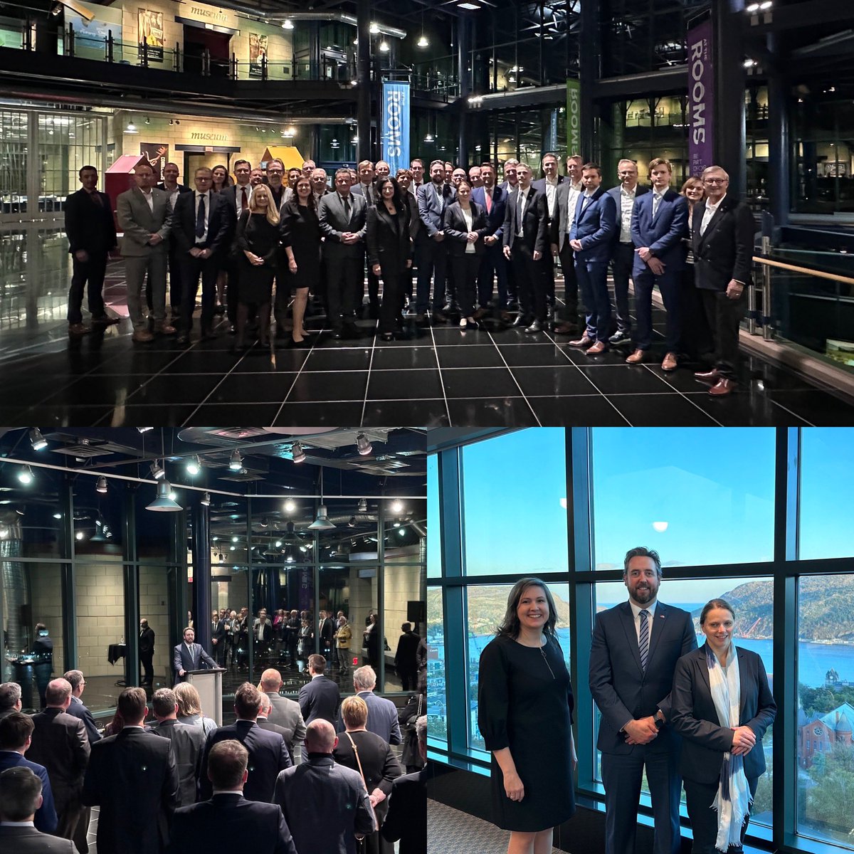 Andrew_Parsons1's tweet photo. A wonderful night @TheRooms_NL to celebrate a business delegation from the City of Hamburg! Thank you Senator @melanieleonhard &amp; @DiploKarina for choosing NL - we look forward to strengthening our ties and building energy partnerships to benefit our citizens! Alles gute! 🇩🇪🇨🇦💨 https://t.co/25pfae0Lor